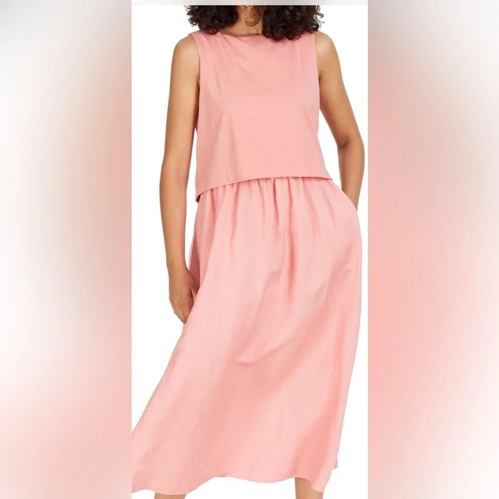 Alfani Women's Layered-Look Midi
Sleeveless Dress Size M Sunrise Coral - Picture 13 of 15